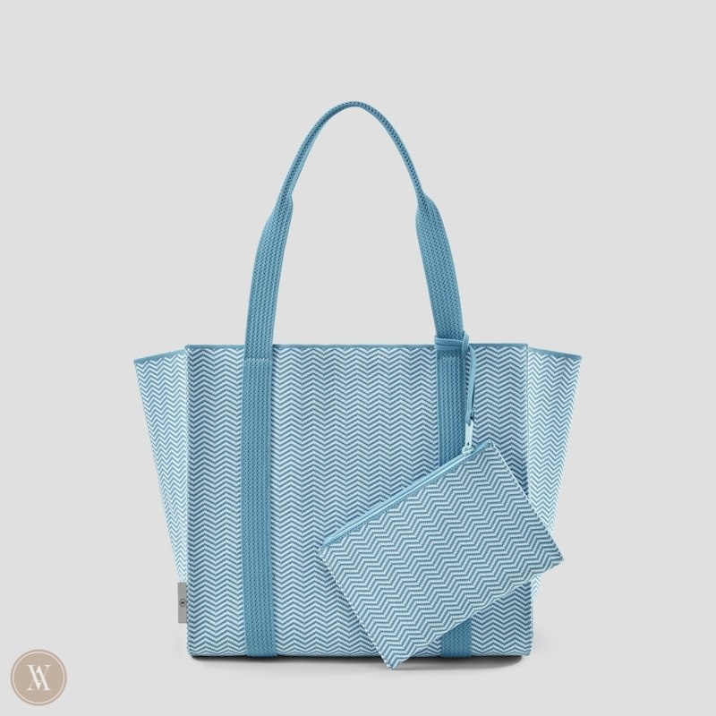 VIVAIA Sarah-Smoky Blue Chevron Tassen Dames Blauw | XLH-6818