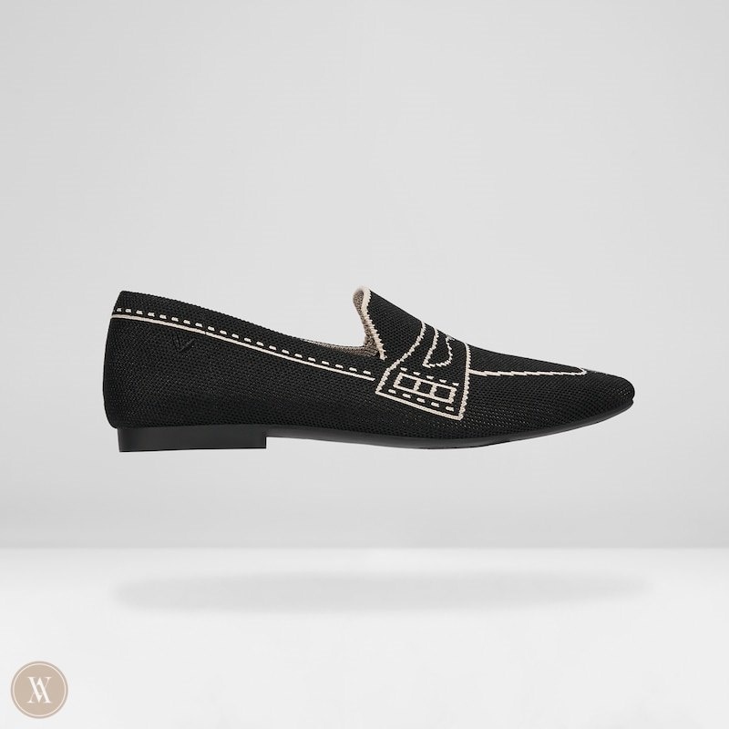 VIVAIA Sierra Square-Toe Patterned Loafers-Deep Ebony Dames Diep | NNN-8111