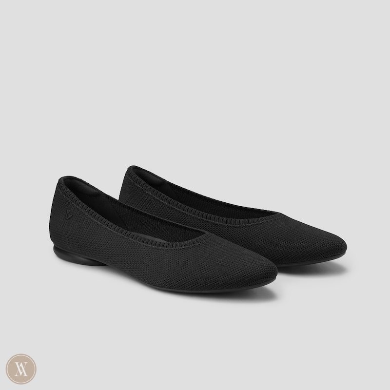 VIVAIA Tamia 2.0 Almond-Toe Ballerinas Dames Zwart | UVM-8972