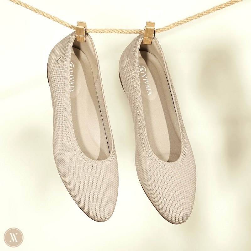 VIVAIA Tamia 2.0 Almond-Toe Ballerinas Dames Almond | NZM-1239