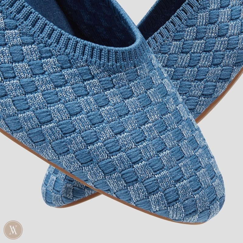 VIVAIA Tamia 2.0 Almond-Toe Ballerinas Dames Denim Woven | DHV-0412