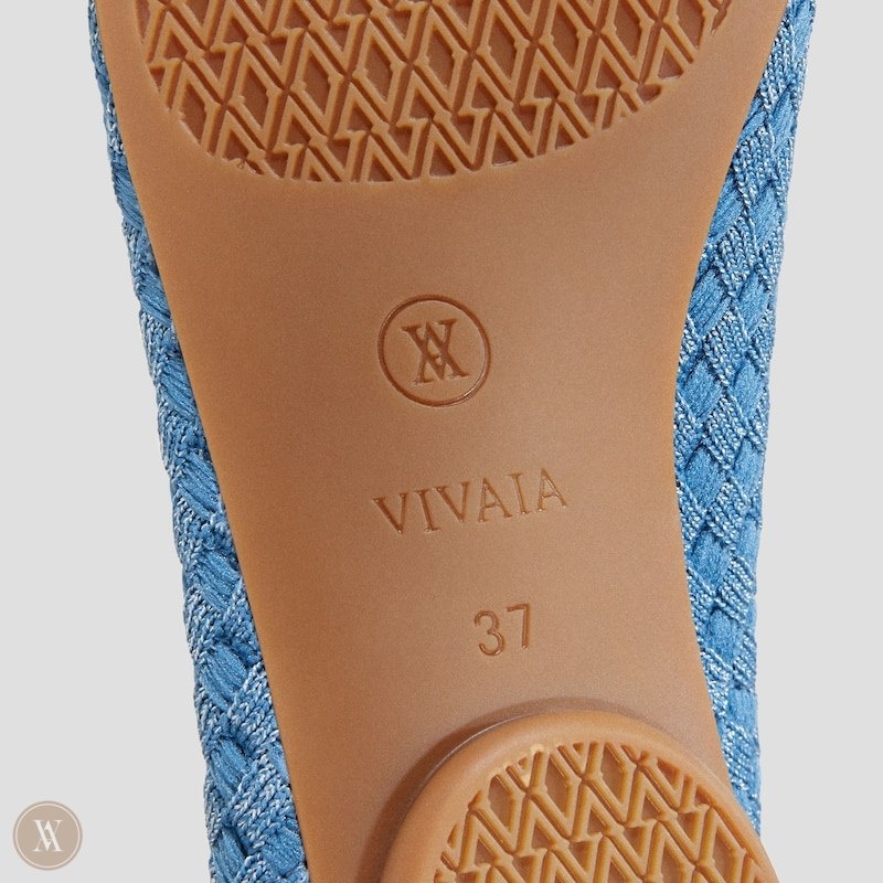 VIVAIA Tamia 2.0 Almond-Toe Ballerinas Dames Denim Woven | DHV-0412