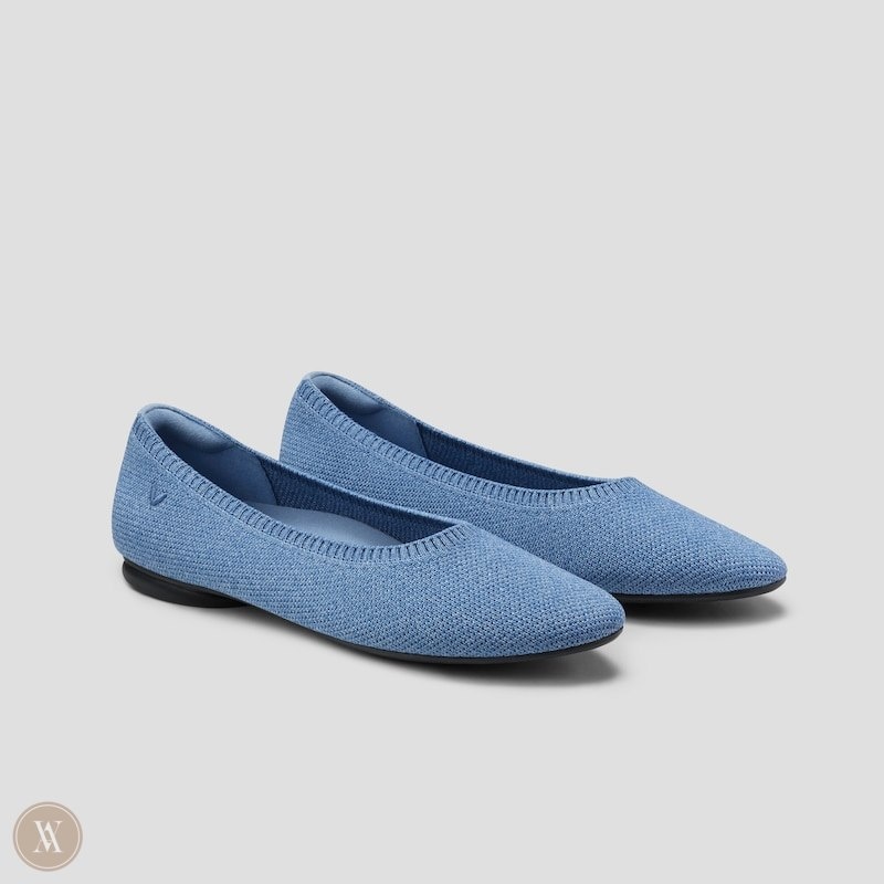 VIVAIA Tamia 2.0 Almond-Toe Ballerinas Dames Blauw | HPB-3956