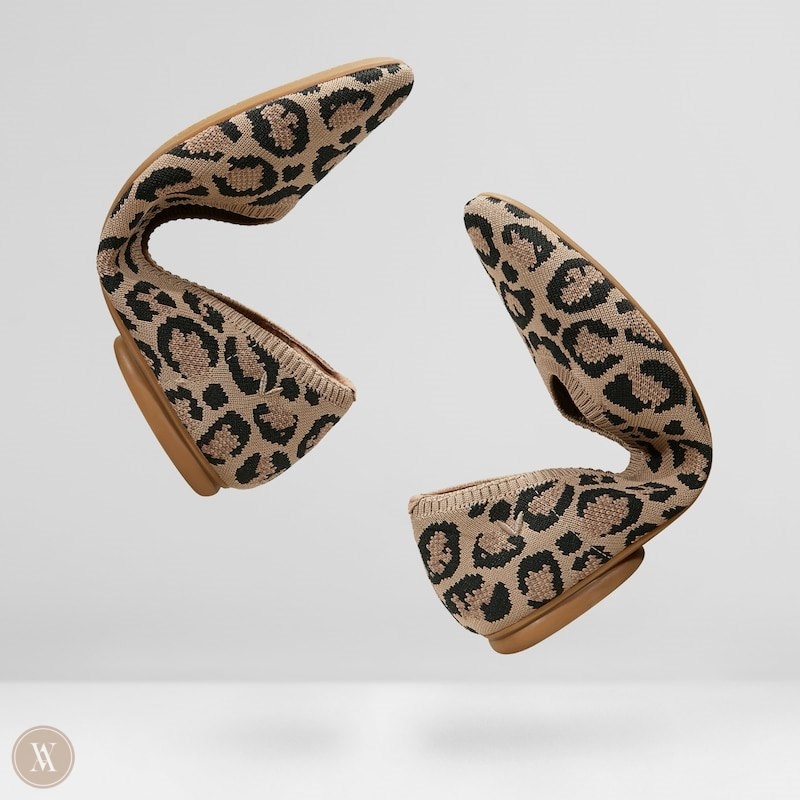 VIVAIA Tamia 2.0 Almond-Toe Ballerinas Dames Donkerleopard | GJQ-4829