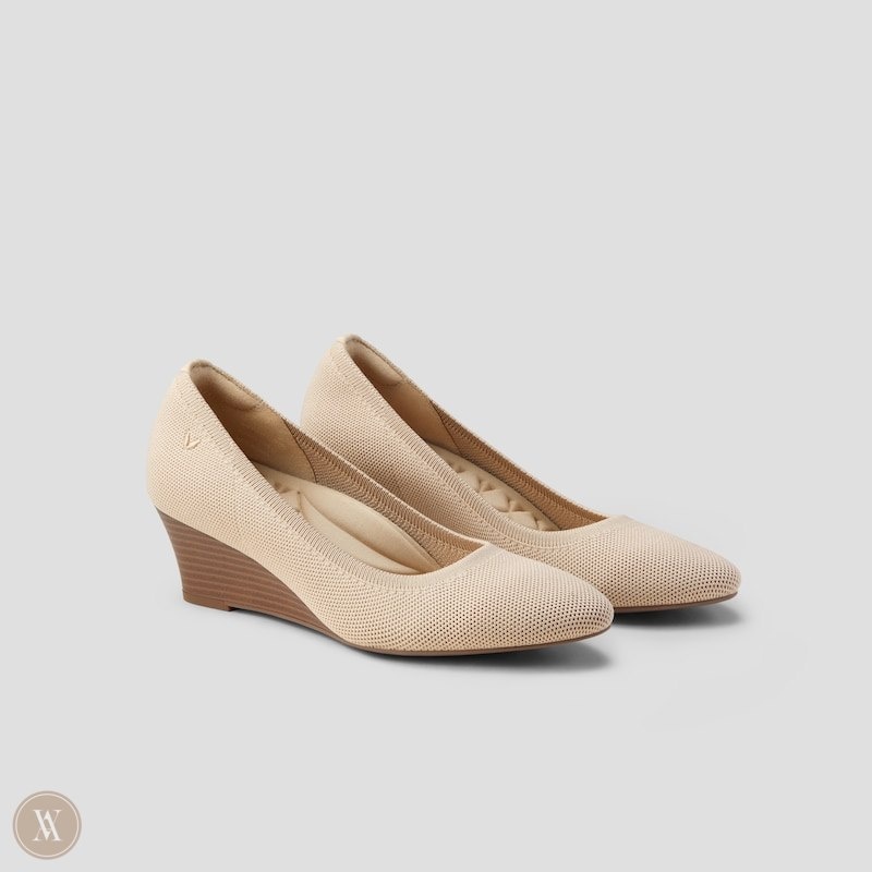 VIVAIA Tamia Wedge Pro Almond-Toe Wedge Dames Almond | MUO-7768