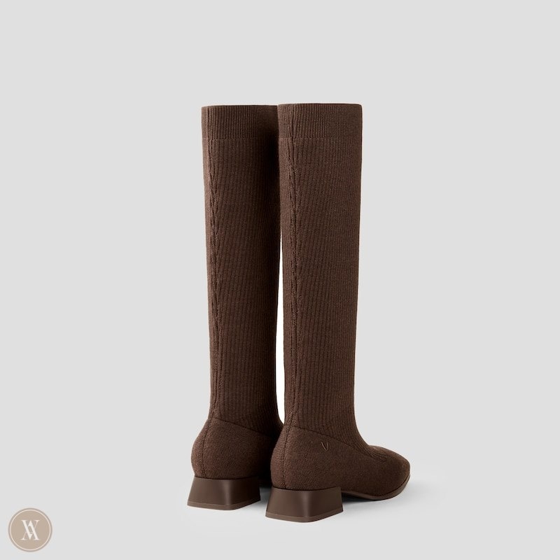 VIVAIA Tara Knee-High Water Repellent Wollen Laarzen Dames Donkerchocola | KUM-8578