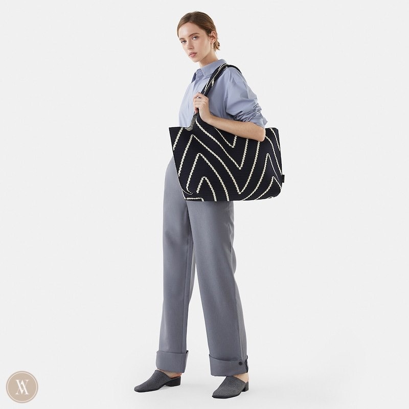 VIVAIA Wallace Tote-Dark Chevron Tassen Dames Donker | BUC-5890