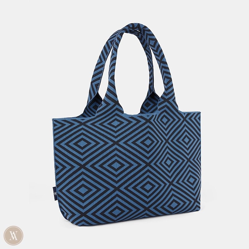 VIVAIA Wallace Tote-Diamond Tassen Dames Blauw | XKC-2590