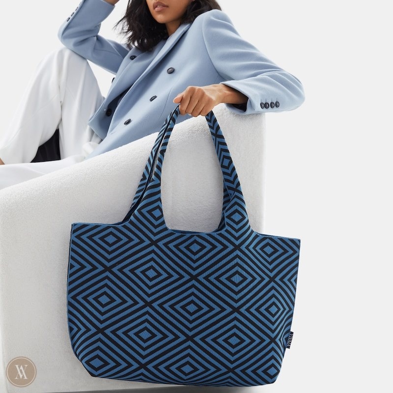 VIVAIA Wallace Tote-Diamond Tassen Dames Blauw | XKC-2590