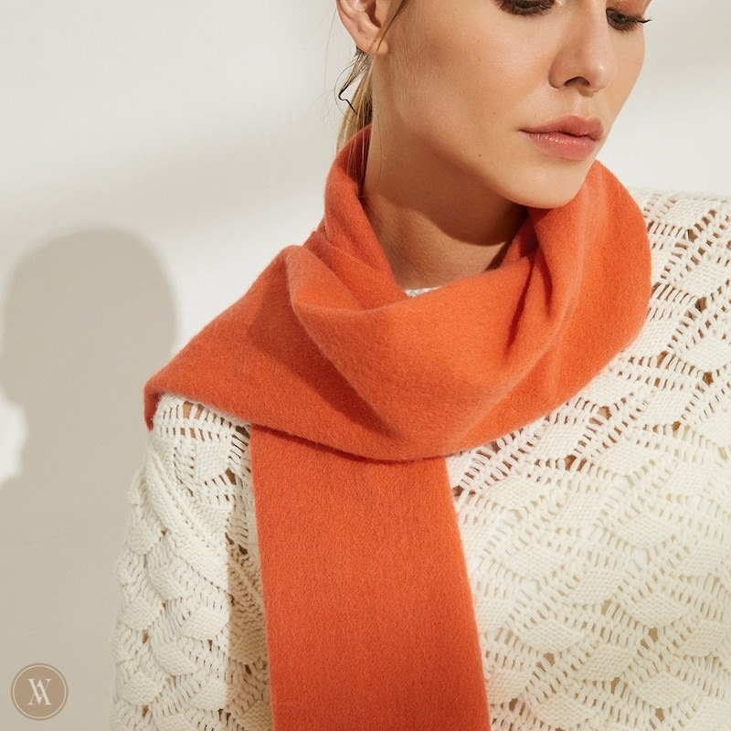 VIVAIA Wol Scarf-Orange Red Sjaals Dames Oranje Rood | LVV-5229