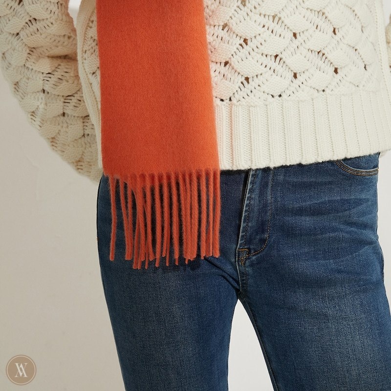 VIVAIA Wol Scarf-Orange Red Sjaals Dames Oranje Rood | LVV-5229