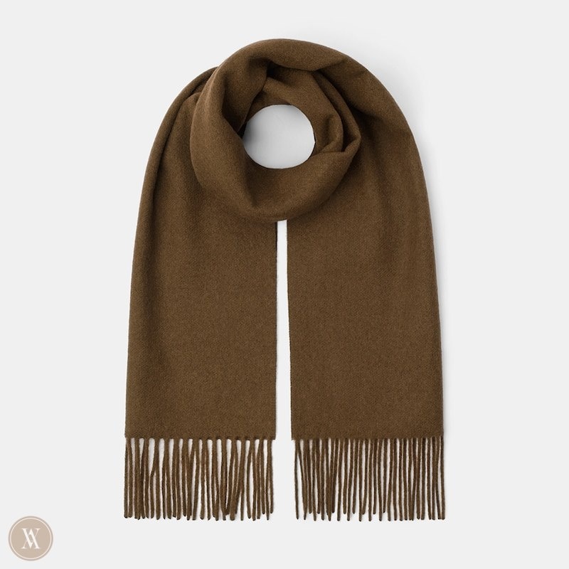 VIVAIA Wol Scarf Sjaals Dames Khaki Bruin | RZQ-9114