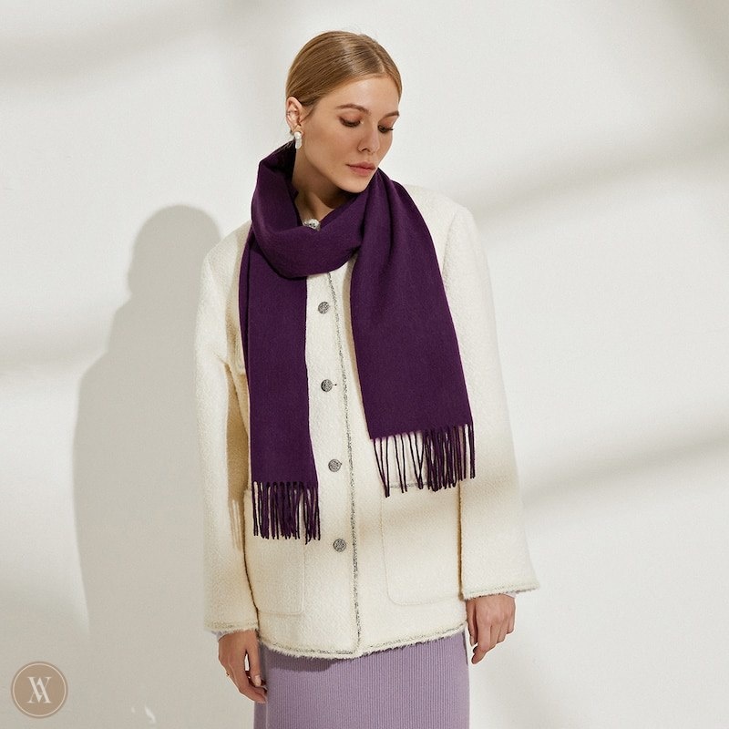 VIVAIA Wol Scarf Sjaals Dames Paars | TVF-0057