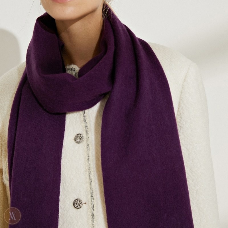 VIVAIA Wol Scarf Sjaals Dames Paars | TVF-0057