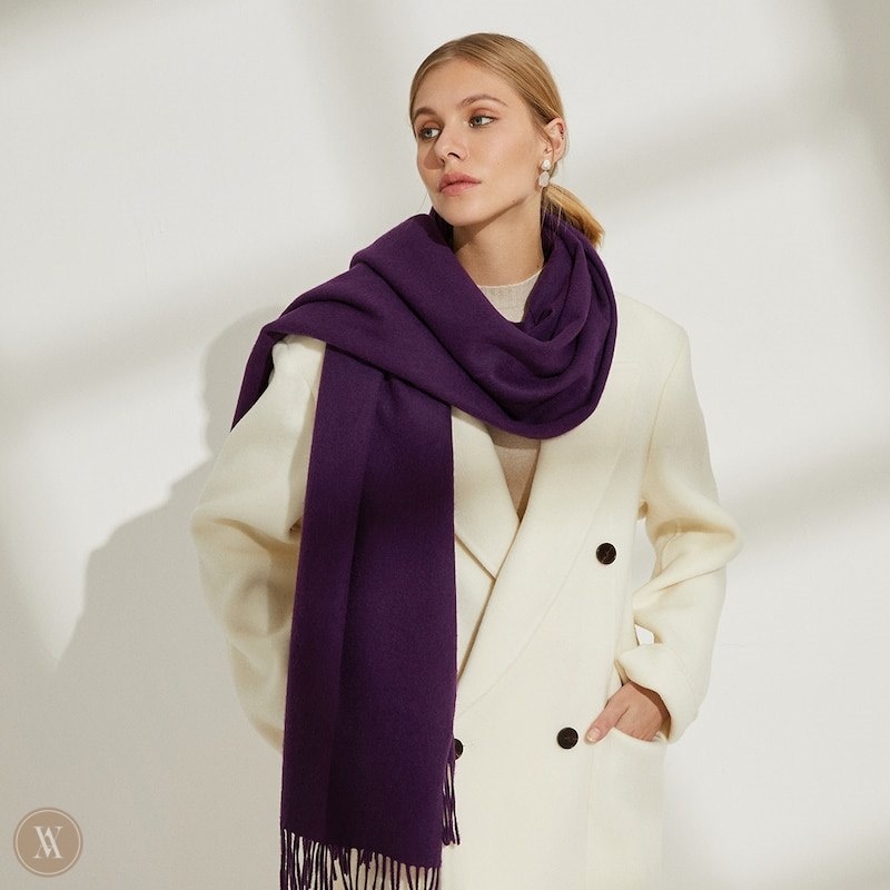 VIVAIA Wol Shawl Sjaals Dames Paars | KBW-4117