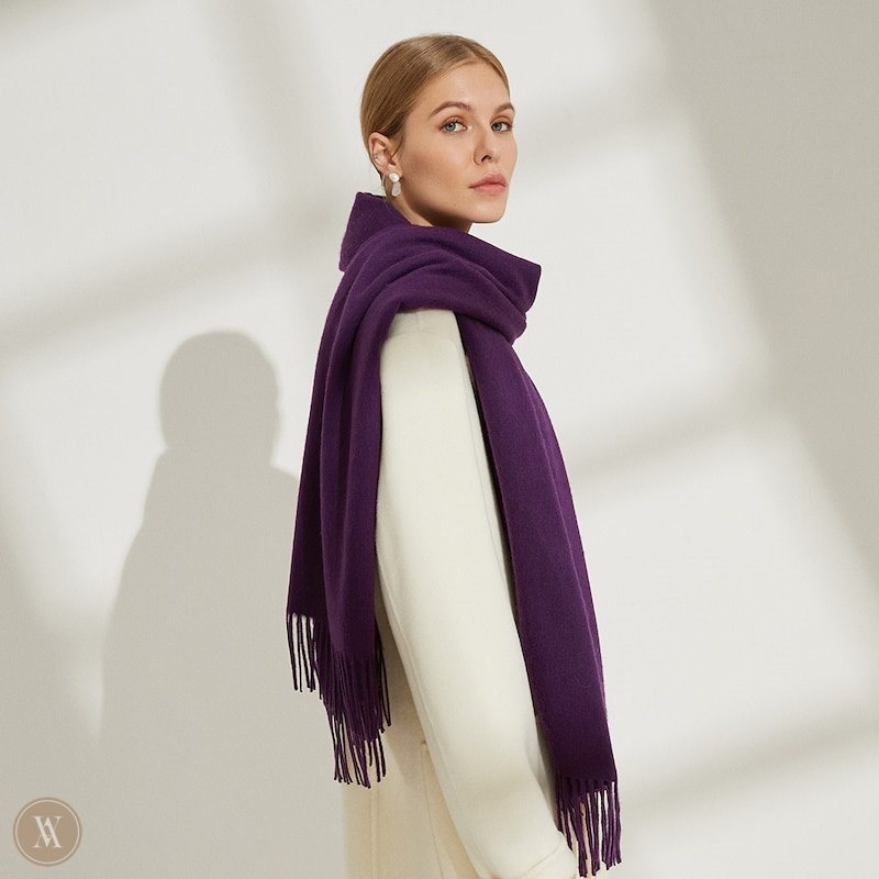 VIVAIA Wol Shawl Sjaals Dames Paars | KBW-4117