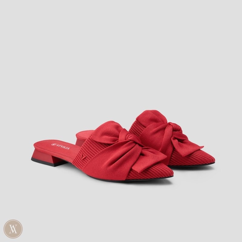 VIVAIA Yaffa Pointed-Toe Knot Sandalen Dames Rood | XCW-5211