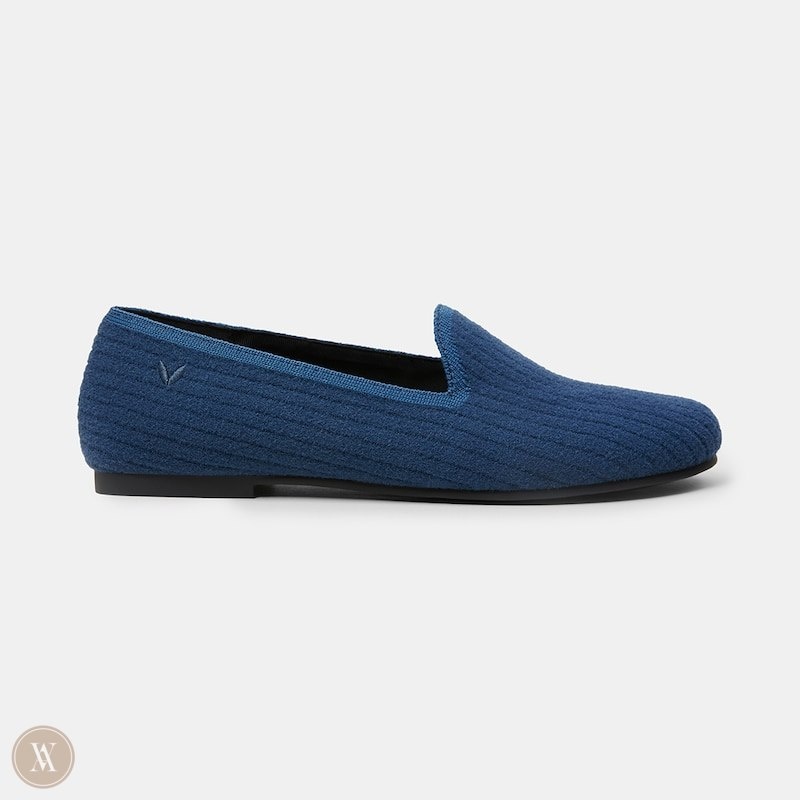 VIVAIA Yarn Round-Toe Fluffy Loafers Dames Diep | RSR-3580