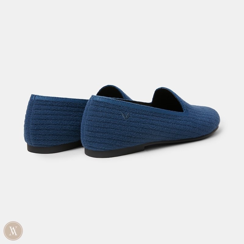 VIVAIA Yarn Round-Toe Fluffy Loafers Dames Diep | RSR-3580