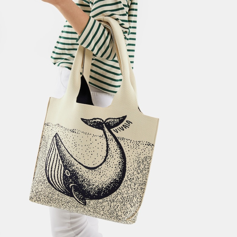 VIVAIA Yoki Tote-Marine Whale Accessoires Dames Marine Whale | WTX-4282