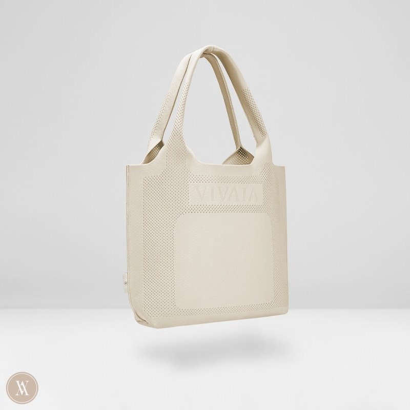 VIVAIA Zahara Tote-Cream Ivory Tassen Dames Room Wit | IFQ-7561