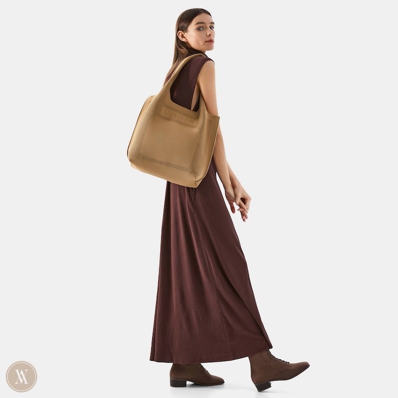 VIVAIA Zahara Tote Tassen Dames Khaki Bruin | MIN-1263