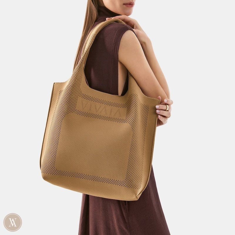 VIVAIA Zahara Tote Tassen Dames Khaki Bruin | MIN-1263